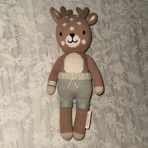 Cuddle + Kind Elliot the Fawn 13” Hand Knit Doll Deer GUC